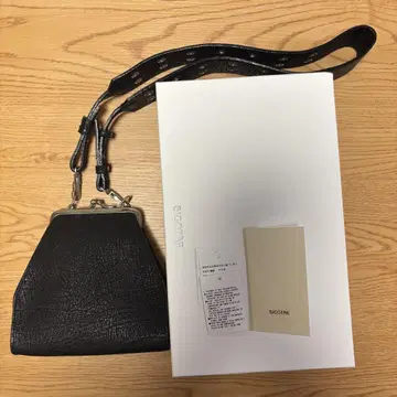 bipotre 숄더백 비고터 가죽 박스 포함 블랙 가죽