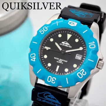 294 QUIKSILVER 다이버 워치 회전 베젤 남성용 블랙