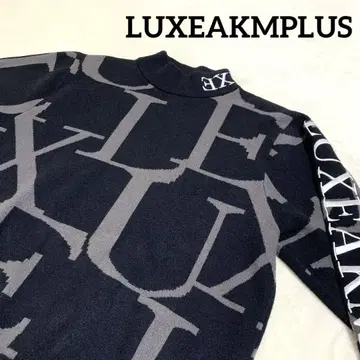[ 새상품급 ] LUXEAKMPLUS 모크넥 니트 스웨터 M 자수 로고