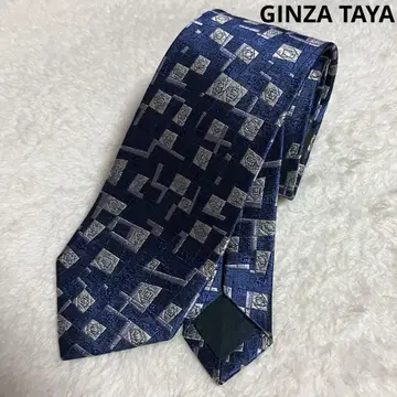 [새상품급] 긴자 타야 GINZA TAYA 기하학 패턴 넥타이