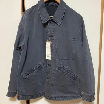 유니클로U 오버 사이즈 컬러 데님 자켓 L 그레이 UNIQLO U