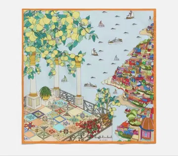 디에페 킨록 손수건 [ Amalfi coast ] 라이트 블루