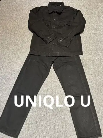UNIQLO U 코튼 트래커 자켓 & 레귤러 핏 청바지