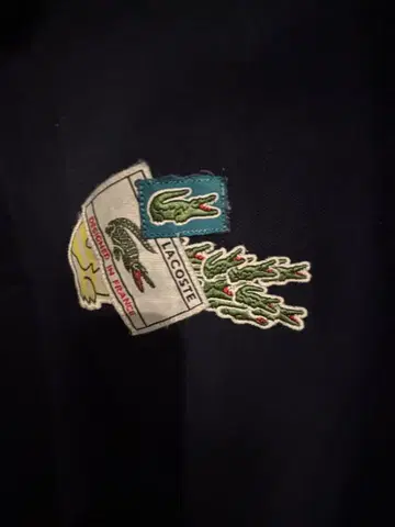 LACOSTE 네이비 피케 셔츠 M