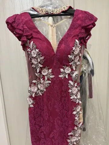 ROSE de FLEURS 글로시 드레스 S