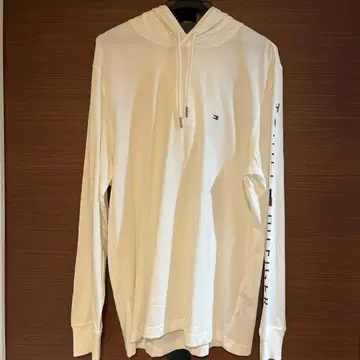Tommy Hilfiger 후드 부착 후드티 화이트