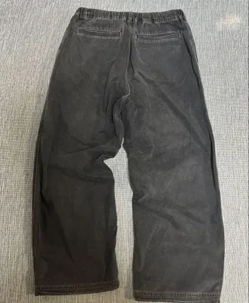 XLARGE 블랙 데님 와이드 팬츠