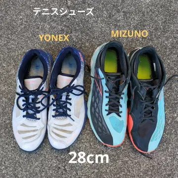 남성용 테니스화 OC YONEX MIZUNO 28cm 2족 세트
