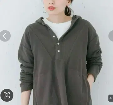 [써니 레이블] 피그먼트 후디 맨투맨 헨리넥 차콜
