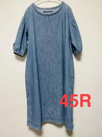 45R 포티 파이브알 인디고 데님 반팔 원피스 배송비 포함