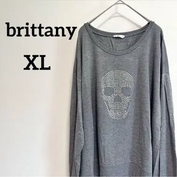 [ 새상품급 ] brittany (XL) 스컬 스톤 장식 그레이