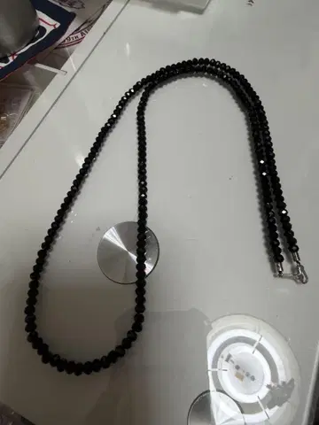 고급 블랙 스피넬 목걸이 특주 70cm 5mm
