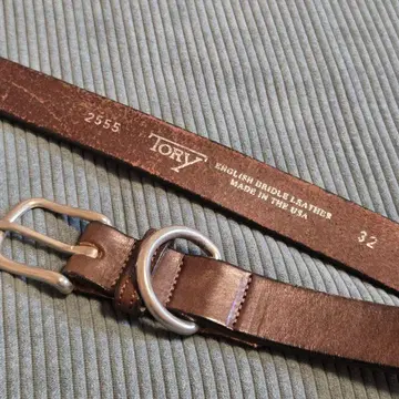 TORY 가죽 벨트 브라운 Size:32