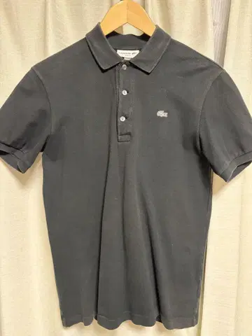 LACOSTE 블랙 피케 셔츠 M