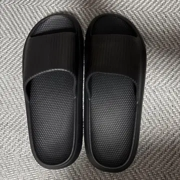 블랙 슬라이드 샌들