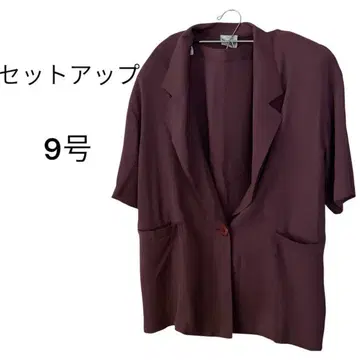 포멀 슈트 셋업 9호 적자색 자켓 스커트 심플 새상품급