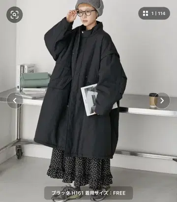 forksy. 블랙 모즈 코트 F 사이즈