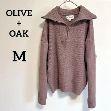 [ 새상품급 ] OLIVE+OAK ( M ) 하프 지퍼 니트 핑크
