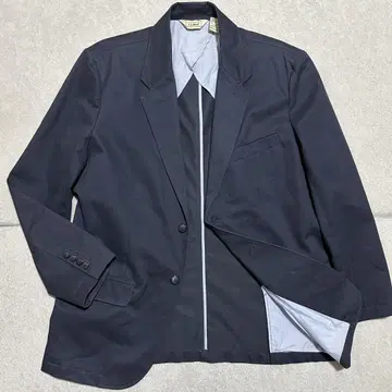 새상품급 XL 빅 사이즈 LLBean 코튼 테일러드 자켓 네이비