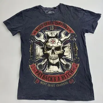 West Coast Choppers 티셔츠 스컬 디자인