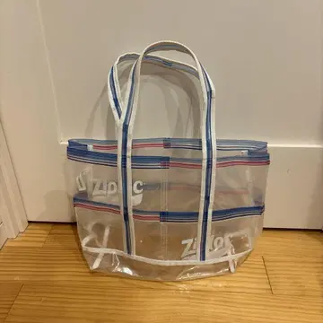Ziploc 투명 스트라이프 빔즈 콜라보 토트백