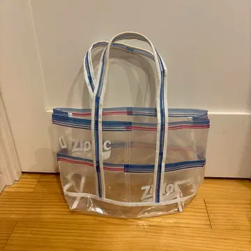 Ziploc 투명 스트라이프 빔즈 콜라보 토트백