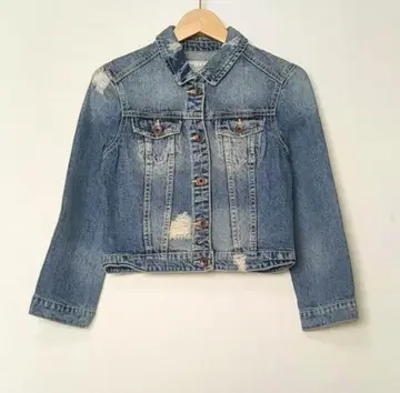 ZARA TRF 크롭 7부 소매 데님 자켓