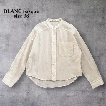 BLANC basque 블랑바스크 밴드 카라 울 긴팔 셔츠