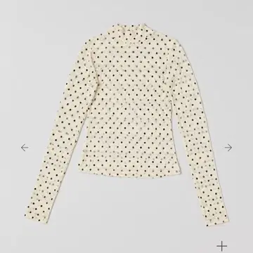 DOT LACE SEE-THROUGH TOP (HIGH NECK)