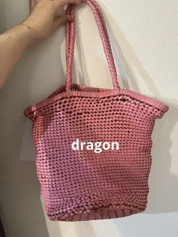 dragon 뜨개질 가죽 백