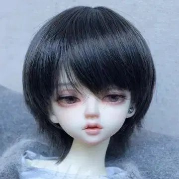 22cm 1/3 인형 가발 네이비 남아