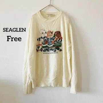 SEAGLEN 개 자수 니트 스웨터 긴팔 풋볼 골프 5594
