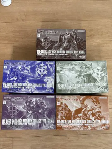 HG 1/144 지상용 고기동형 자크 서던크로스대 5기 세트