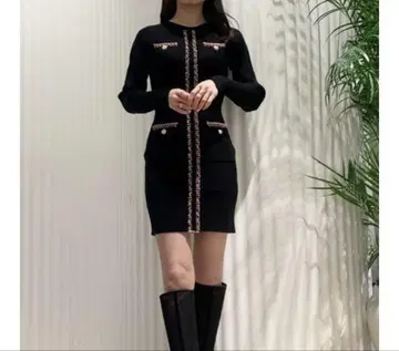 스나이델 snidel Sustainable 부클레 파이핑 원피스