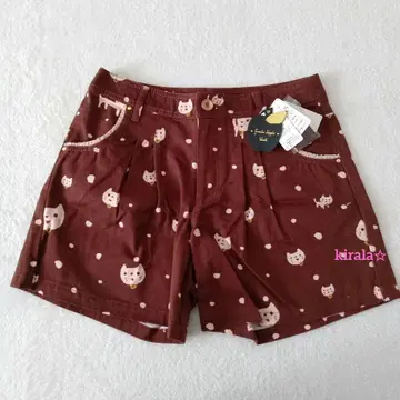 미사용 택 포함 프랑슈리페 콜라 고양이 숏팬츠 브라운