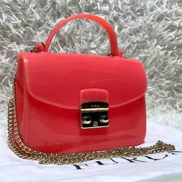 FURLA 캔디 메트로폴리스 미니 숄더백 체인 핑크