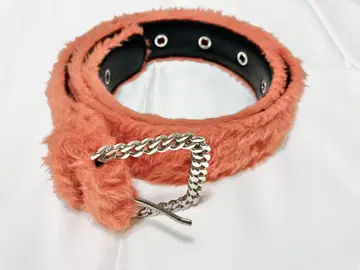 AFG 퍼 벨트 fur belt 오렌지