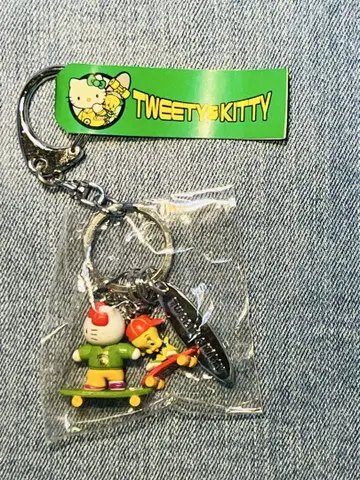 초레어 산리오 Tweety & Kitty 스케이트보드 키링
