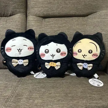 치이카와 (먼작귀) 검은 고양이 봉제 인형 3종 세트