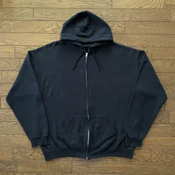 프룻 오브 더 룸 지퍼 후드티 블랙 무지 XL