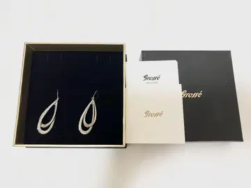grosse tresor 그로세 트레조아 드롭 귀걸이 플라티나 컬러