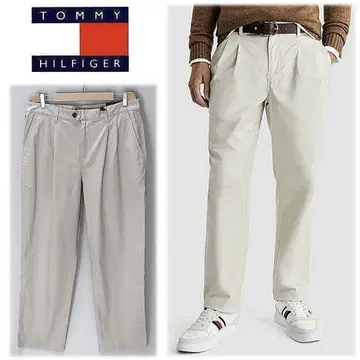 [ 타미힐피거 ] 새상품 스트레치 2턱 치노 팬츠 W34(W91cm)
