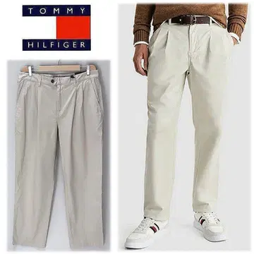[ 타미힐피거 ] 새상품 스트레치 2턱 치노 팬츠 W34(W91cm)