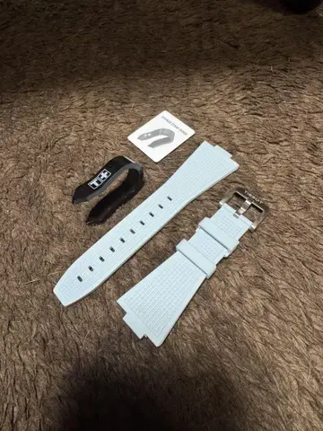 TISSOT PRX 40mm 고무 벨트 라이트 블루