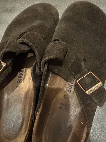 BIRKENSTOCK 브라운 보스턴 41 소프트 베드