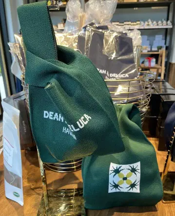 DEAN & DELUCA 하와이 카카아코점 한정판 니트 백 그린