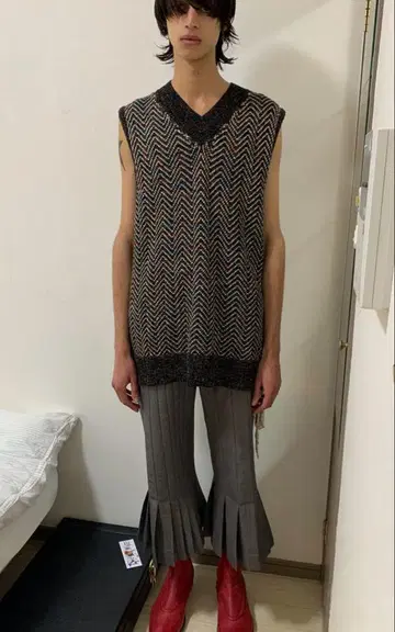 MASU 21AW CANDY LONG KNIT VEST