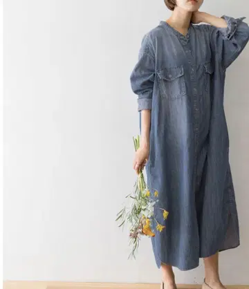 Urban reseach 데님 오버 셔츠 원피스