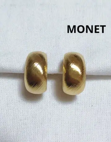 52q MONET 골드 엔그레이브 후프 귀찌 반지