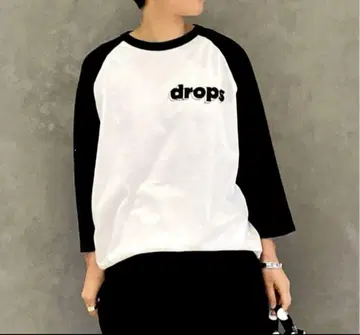 저널 스탠다드 랙 프린트 래글런 T / 블랙 drops